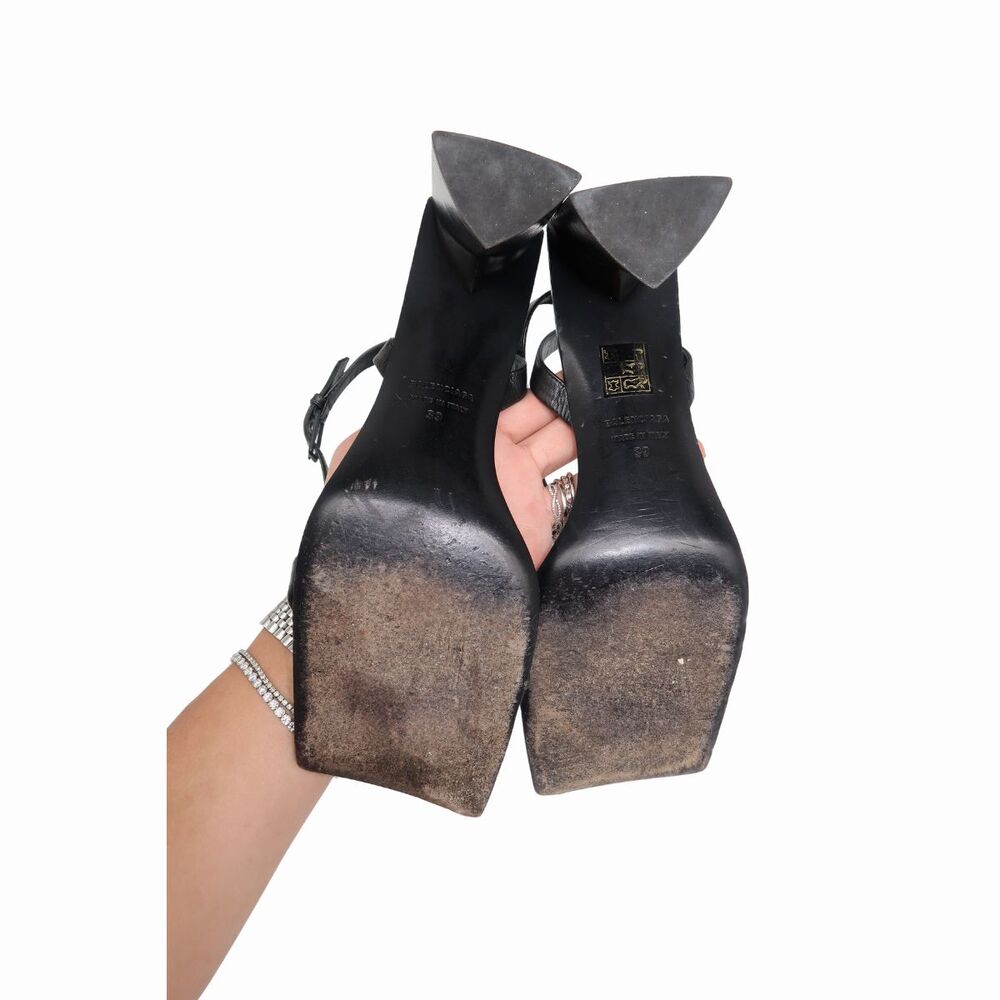 Balenciaga Leather Square Toe Triangular Shaped H… - image 6